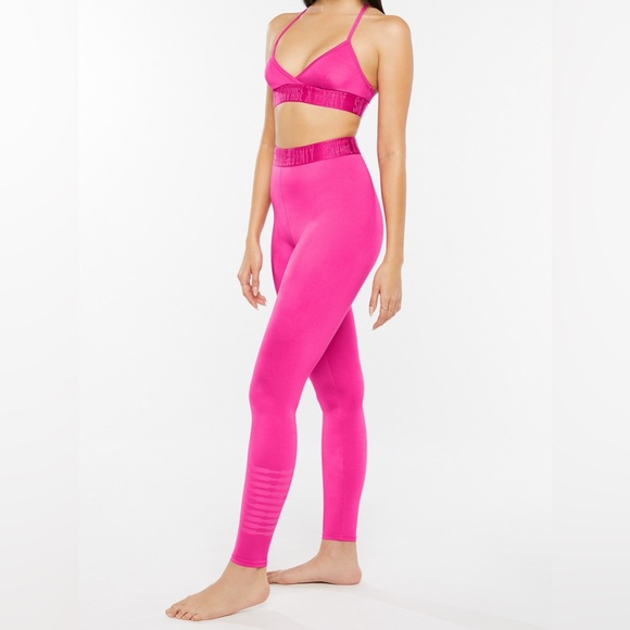 Pink Leggings Athleisure Savage X Fenty Sports Casual Lounge Pants Active Wear - Picture 17 of 17